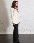 Linen Double Breasted Jacket in Ecru by Enza Costa-Enza Costa-Idlewild-Cincinnati