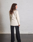 Linen Double Breasted Jacket in Ecru by Enza Costa-Enza Costa-Idlewild-Cincinnati
