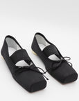 Logo Ballet Flat in Black by MM6 Maison Margiela-MM6-Idlewild-Cincinnati