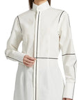 Long Sleeved Line Shirt in Off-White by MM6 Maison Margiela-MM6-Idlewild-Cincinnati