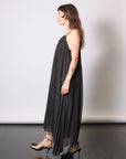 Maxi Slip Dress in Black by Sanctamuerte-Dresses-SANCTAMUERTE-Idlewild