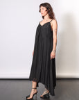 Maxi Slip Dress in Black by Sanctamuerte-Dresses-SANCTAMUERTE-Idlewild