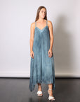 Maxi Slip Dress in Blue Matisse by Sanctamuerte-Dresses-SANCTAMUERTE-Idlewild