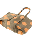 Medium Washed Canvas Tote Bag in Orange Dot by Amiacalva-Amiacalva-Idlewild-Cincinnati