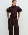 Modern Puff Victorian Top in Oxblood by Shwetambari-Shwetambari-Idlewild-Cincinnati