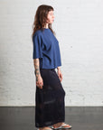 Noira Knitted Skirt in Navy by Thinking Mu-Thinking MU-Idlewild-Cincinnati