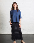 Noira Knitted Skirt in Navy by Thinking Mu-Thinking MU-Idlewild-Cincinnati