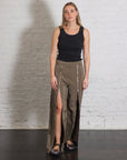 Nylon Zipper Trouser in Dark Taupe by Tibi-Bottoms-Tibi-Idlewild
