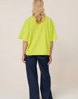 Oversized Boxy Tee in Fluro Yellow by Kowtow-Tops-Kowtow-Idlewild