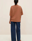 Oversized Boxy Tee in Sienna by Kowtow