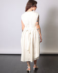 Oversized Midi Dress in Antique White by Sanctamuerte-Dresses-SANCTAMUERTE-Idlewild
