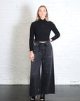 Paint Splatter Wide Leg Jeans in Black Splatter by MM6 Maison Margiela-Bottoms-MM6-Idlewild