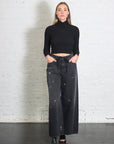 Paint Splatter Wide Leg Jeans in Black Splatter by MM6 Maison Margiela-Bottoms-MM6-Idlewild
