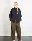 Papery Lantern Trouser in Olive Gray by 7115 by Szeki-7115 by Szeki-Idlewild-Cincinnati
