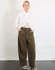 Papery Lantern Trouser in Olive Gray by 7115 by Szeki-7115 by Szeki-Idlewild-Cincinnati