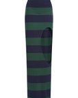 Pencil Skirt With Cut Out Hole in Emerald Green/Navy by A.W.A.K.E. Mode-A.W.A.K.E. Mode-Idlewild