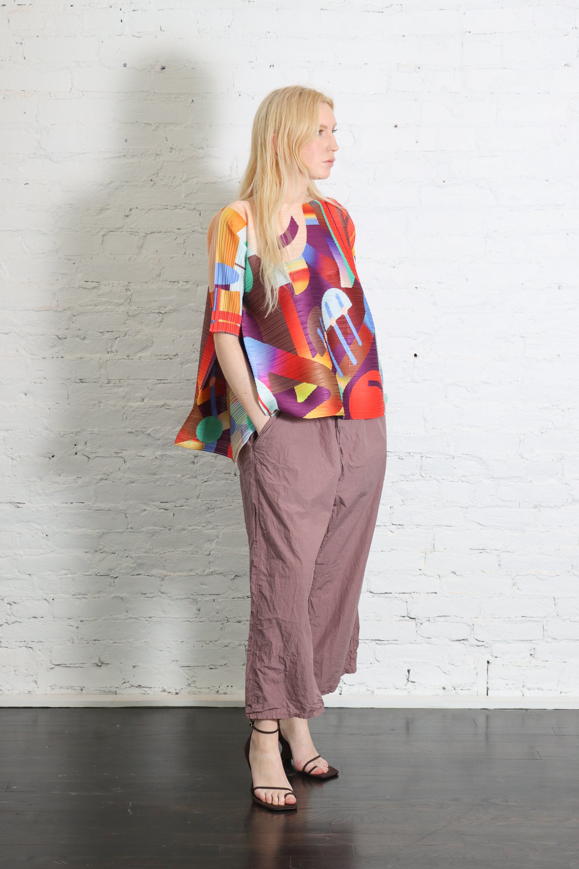 Playground Top in Red by Pleats Please Issey Miyake – Idlewild