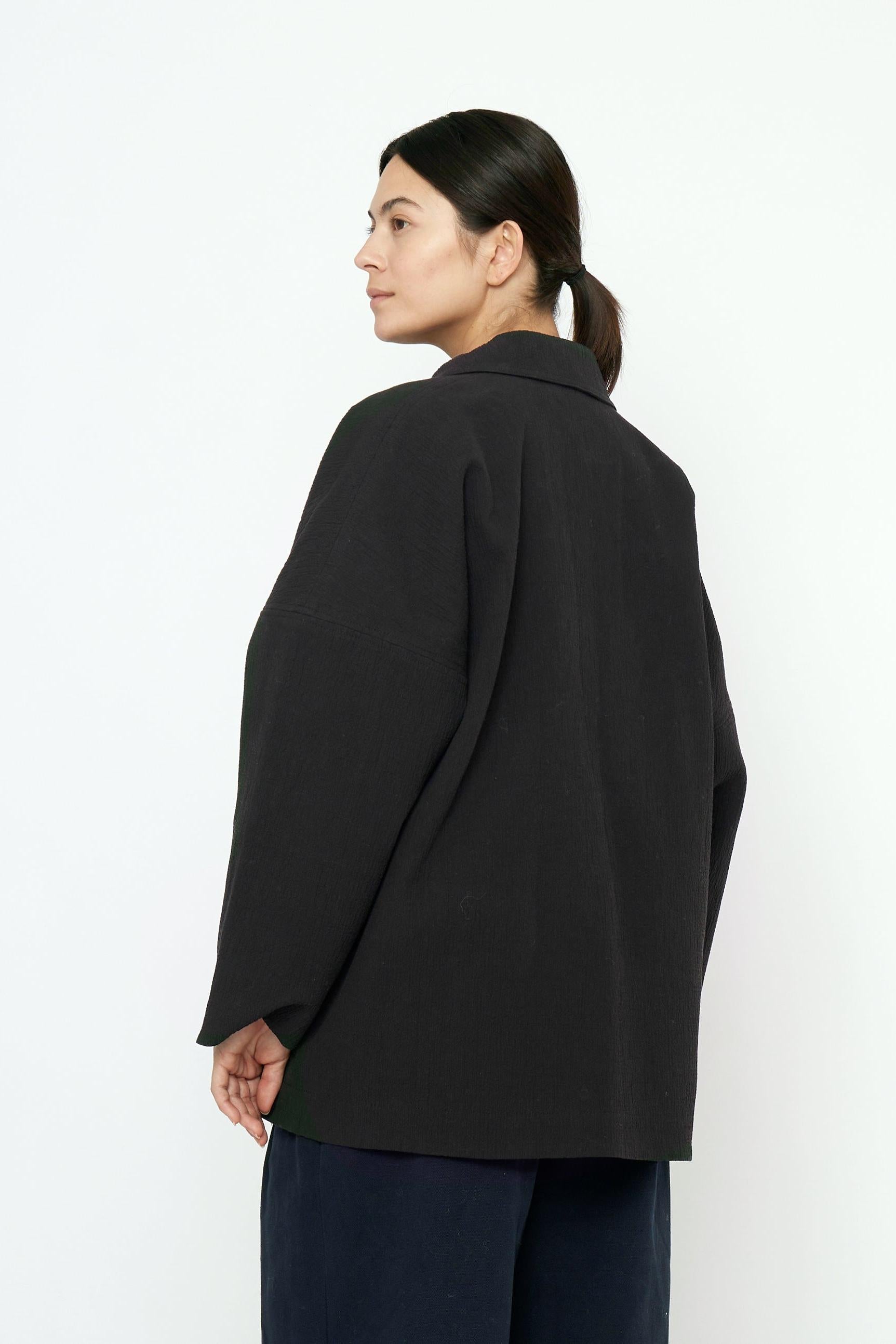 Pockets Shirt Jacket in Black by 7115 by Szeki
