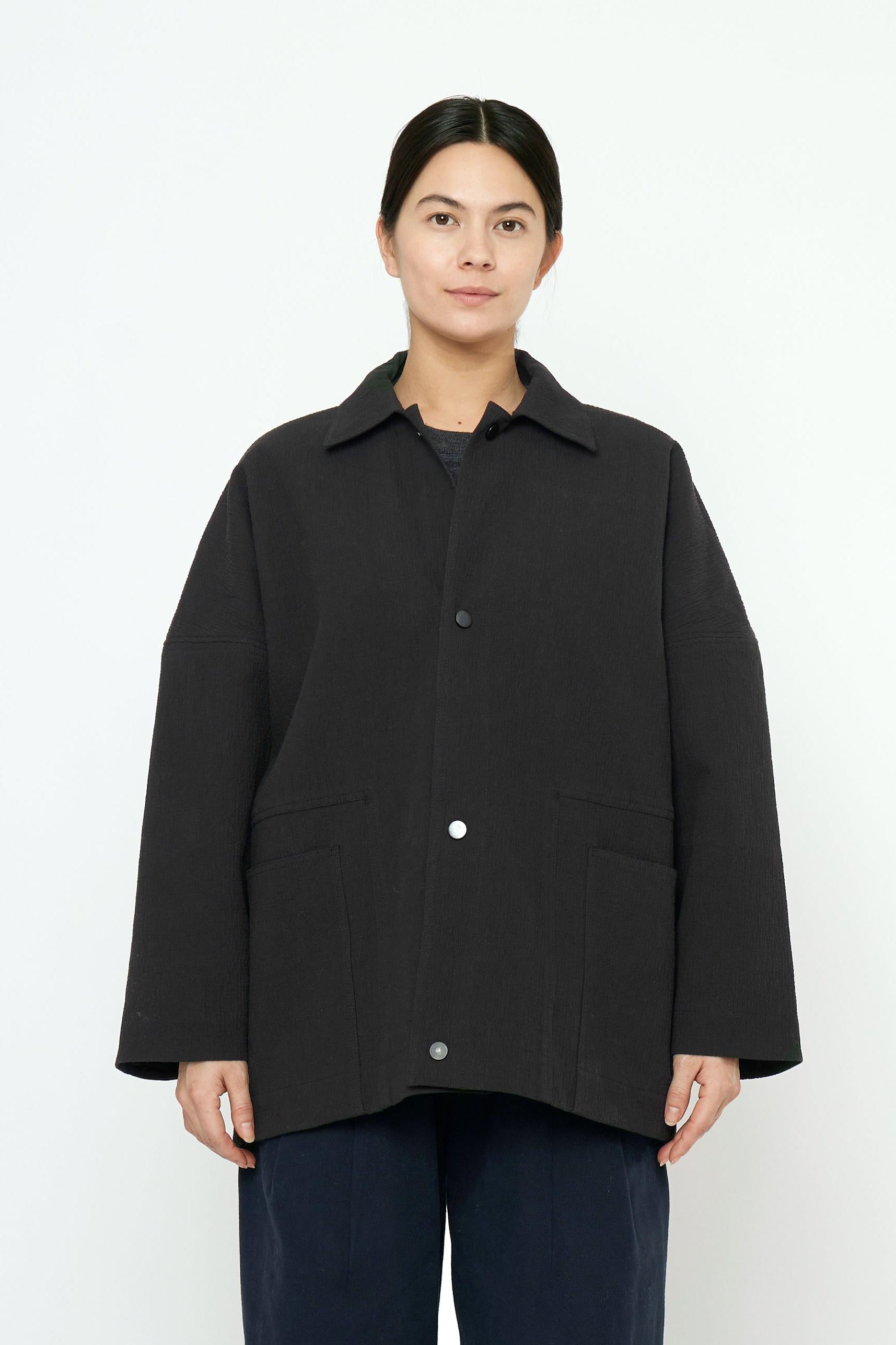 Pockets Shirt Jacket in Black by 7115 by Szeki