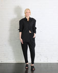 Recycled Tropical Wool Detached Shirt in Black by Tibi-Tibi-Idlewild-Cincinnati