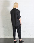 Recycled Tropical Wool Detached Shirt in Black by Tibi-Tibi-Idlewild-Cincinnati