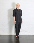 Recycled Tropical Wool Detached Shirt in Black by Tibi-Tibi-Idlewild-Cincinnati