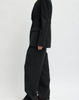 Recycled Tropical Wool Tuxedo Zip Blazer in Black by Tibi-Tibi-Idlewild-Cincinnati