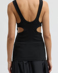 Ribbed T Racerback Tank in Black by Tibi-Tibi-Idlewild-Cincinnati