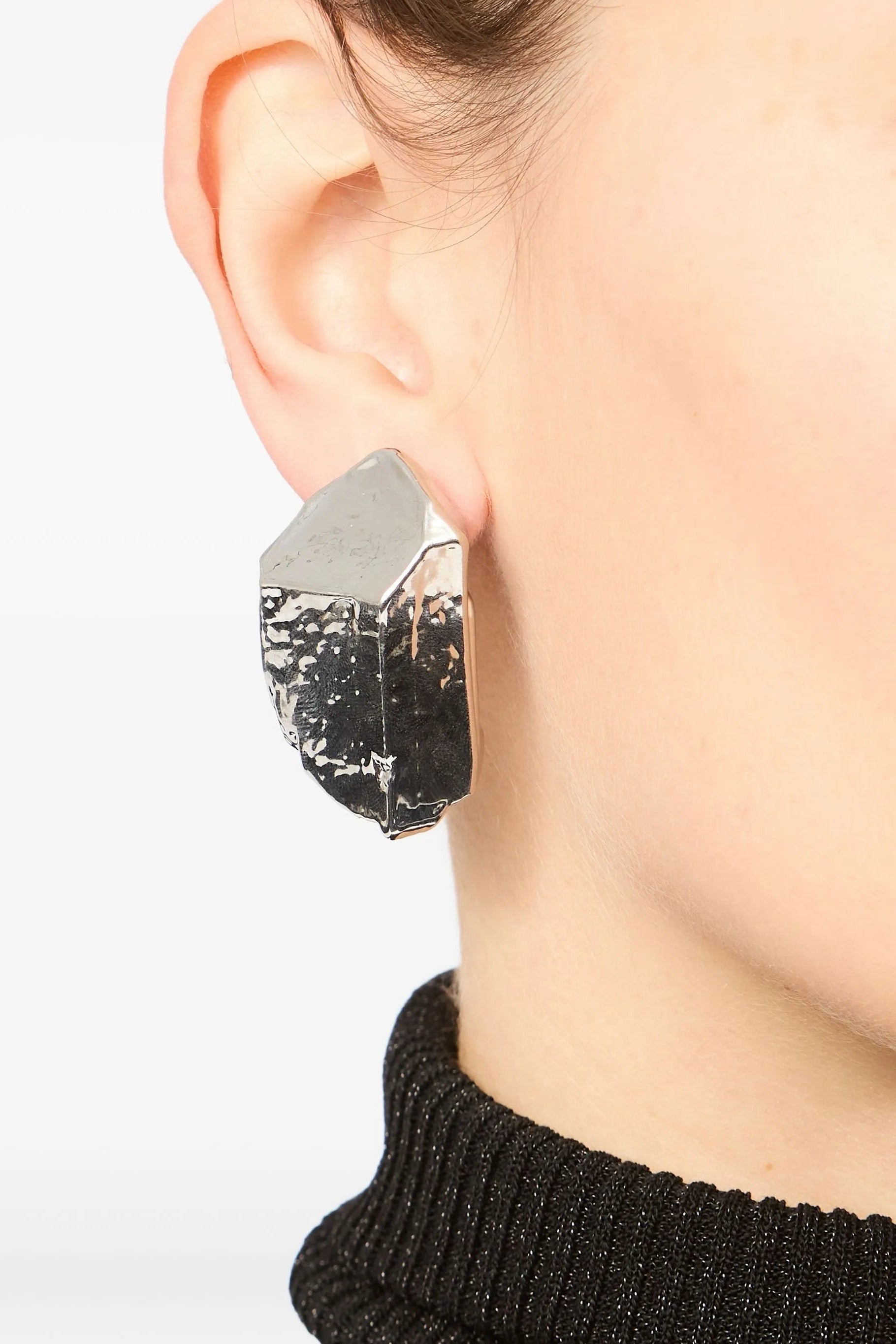 Rock Earrings in Polished Palladio by MM6 Maison Margiela – Idlewild