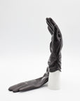 Ruched Lambskin Cashmere Lined Gloves in Black by Gloves Forino 1899-Gloves Forino 1899-Idlewild-Cincinnati