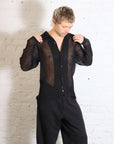 Rustic Mesh Cardigan in Black by Homme Plisse Issey Miyake-Homme Plisse Issey Miyake-Idlewild-Cincinnati