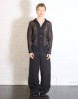 Rustic Mesh Cardigan in Black by Homme Plisse Issey Miyake-Homme Plisse Issey Miyake-Idlewild-Cincinnati