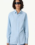 Tie-back Shirt in Blue Stripe by MM6 Maison Margiela