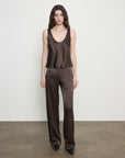Silk Satin U Tank in Olive Bronze by Enza Costa-Enza Costa-Idlewild-Cincinnati