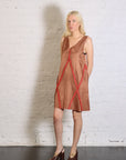 Satin Seamed Sleeveless Mini Dress in Brown by MM6 Maison Margiela-MM6-Idlewild-Cincinnati