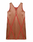 Satin Seamed Sleeveless Mini Dress in Brown by MM6 Maison Margiela-MM6-Idlewild-Cincinnati