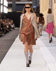 Satin Seamed Sleeveless Mini Dress in Brown by MM6 Maison Margiela-MM6-Idlewild-Cincinnati