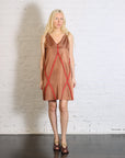 Satin Seamed Sleeveless Mini Dress in Brown by MM6 Maison Margiela-MM6-Idlewild-Cincinnati