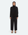 Scarf Long Sleeve Top in Black by Helmut Lang-Tops-Helmut Lang-Idlewild