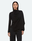 Scarf Long Sleeve Top in Black by Helmut Lang-Helmut Lang-Idlewild-Cincinnati