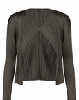 Monthly Colors: June Cardigan in Charcoal by Pleats Please Issey Miyake