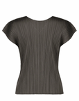 Monthly Colors: June Top in Charcoal by Pleats Please Issey Miyake