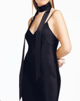 Silk Slip Dress in Black by Calle Evans - Idlewild