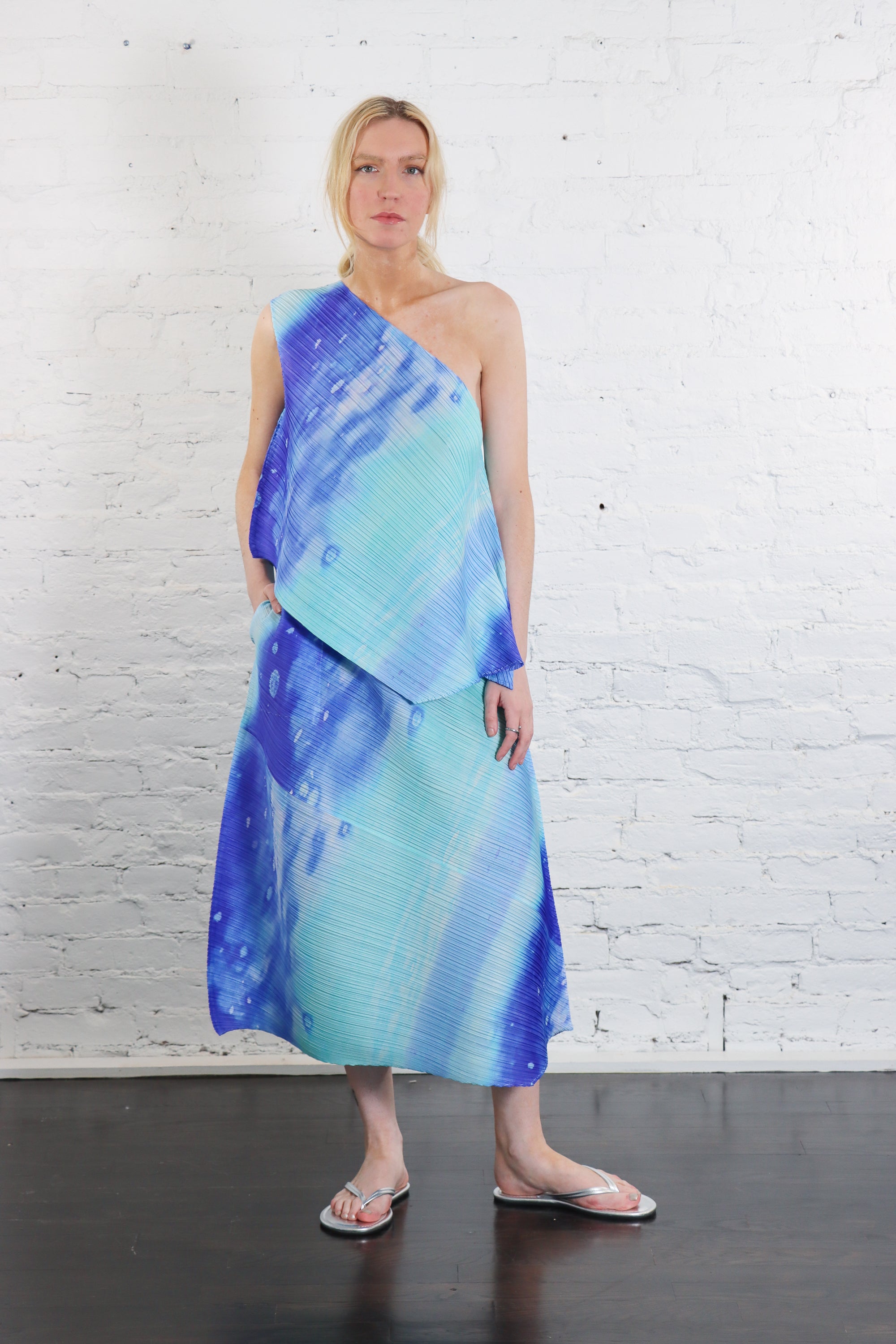 Sea Bubble Skirt in Blue by Pleats Please Issey Miyake – Idlewild