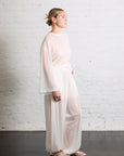 Sheer Balloon Pant in Bianco by Alysi-Alysi-Idlewild-Cincinnati