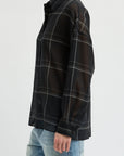 Sheer Wool Gauze Check Oversized Shirt in Black Multi by Tibi-Tibi-Idlewild-Cincinnati
