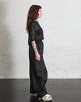 Sheer Wool Gauze Easy T in Black by Tibi-Tibi-Idlewild