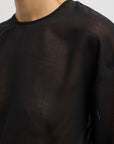 Sheer Wool Gauze Easy T in Black by Tibi-Tibi-Idlewild-Cincinnati