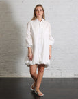 Shirt Bubble Dress in White by Shwetambari-Shwetambari-Idlewild-Cincinnati
