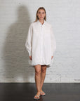Shirt Bubble Dress in White by Shwetambari-Shwetambari-Idlewild-Cincinnati